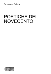 POETICHE DEL NOVECENTO